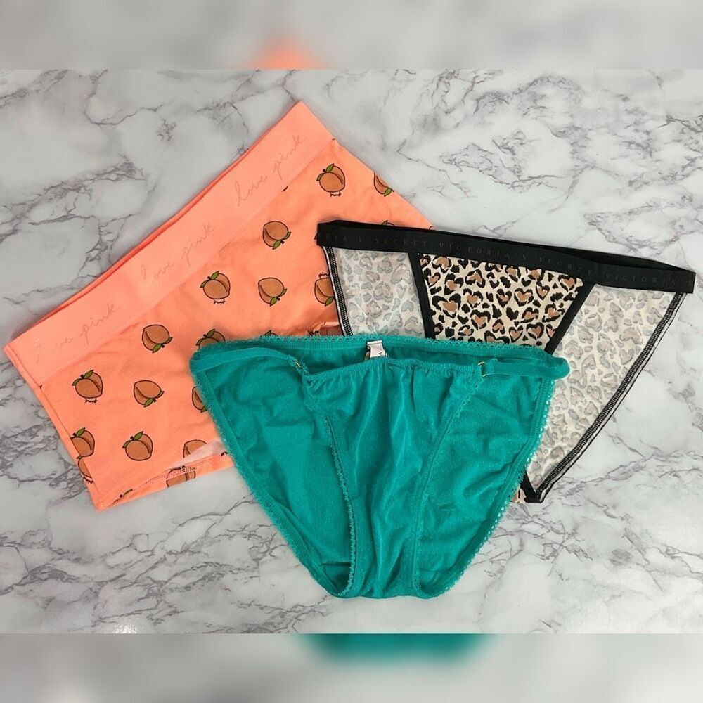 Victoria’s Secret and Pink Bundle of 3 Panties XS New